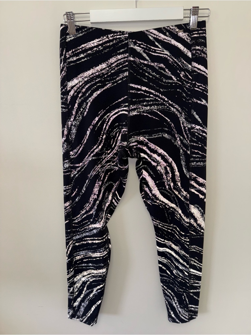 PINK Active (Large) Black and Grey Swirl Pattern Leggings